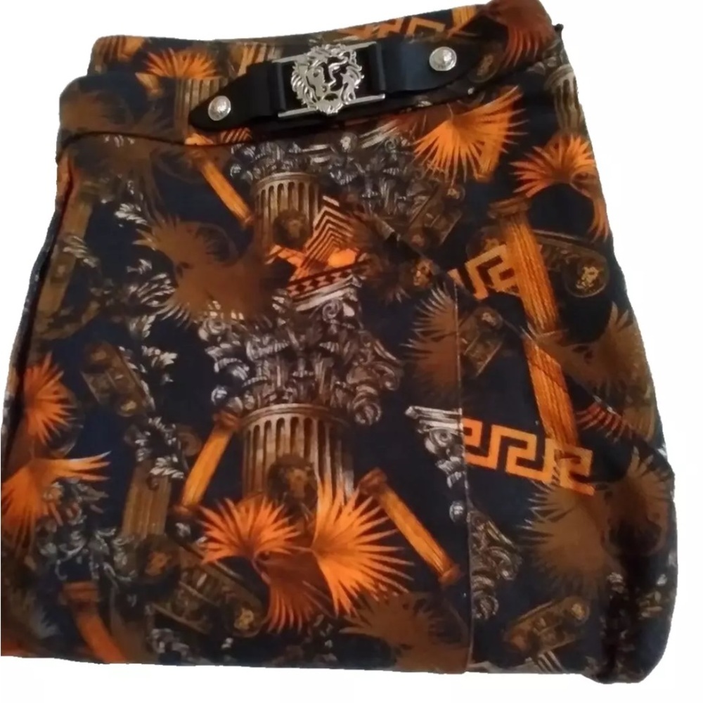 Versus Versace Greca & Lion Head Print Pants - Size 44